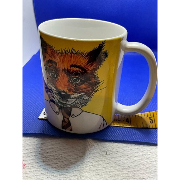 Mr. & Mrs. Fox Mug With Whimsical Design & Tie-Dressed Fox Characters - 12 oz  M - Picture 6 of 10
